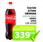 Coca Cola és Fanta üdítőitalok