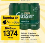 Gösser Premium minőségi világos sör multipack