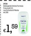 LYCIA Detergente Intimo Formula Fresca pH 4.5 con Estratto di Menta