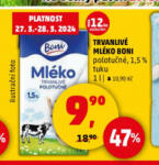 Mléko Trvanlivé mléko