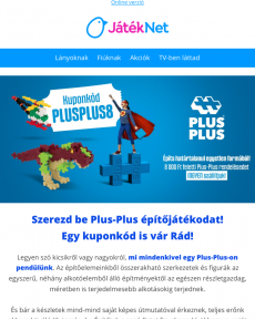 JátékNet - Plus-Plus építőjátékok meglepetés kuponnal!