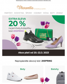 Vivantis - Extra sleva 20 % na boty a módní doplňky  Začněte JARO stylově