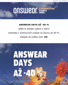 Answear.cz - ️ Nezmeškejte poslední dny Answear Days!
