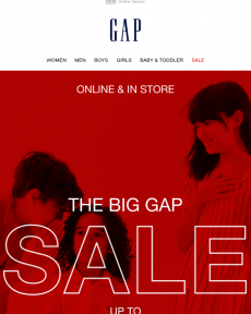 GAP - The Big Gap Sale is now on!