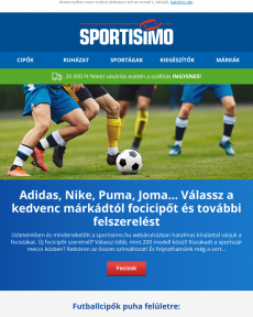 Sportisimo -  Futballisták paradicsoma! 200+ focicipő és további felszerelés