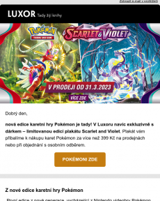 Luxor - Noví Pokémoni + pozvání na Comic-Con