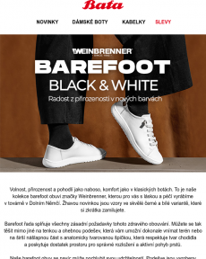 Baťa - BAREFOOT BLACK & WHITE | Radost z přirozenosti v nových barvách