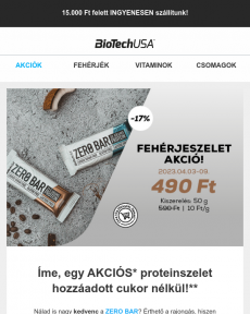 BioTechUSA - AKCIÓS a nagy kedvencünk!  Proteinszelet hozzáadott cukor nélkül!