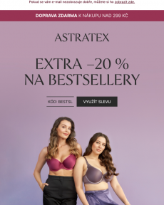 Astratex - Do půlnoci doprava zdarma. A −20 % na bestsellery.