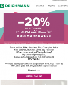 Deichmann - Wow!  buty markowe 20% TANIEJ