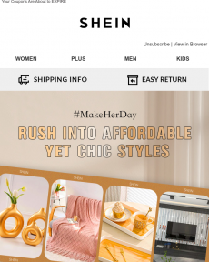 SHEIN - #MakeHerDay Rush into affordable yet chic styles