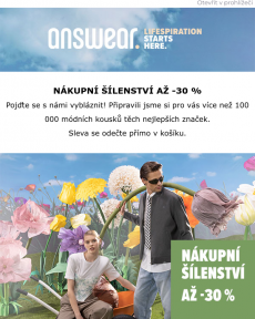 Answear.cz -  NÁKUPNÍ ŠÍLENSTVÍ až - 30 %