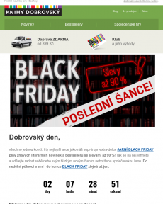 Knihy Dobrovský -  Poslední šance: až 90% slevy s BLACK FRIDAY