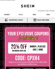 SHEIN - Re: Your Coupons Are About to EXPIRE