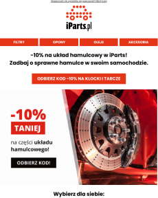 iParts.pl - Tarcze i klocki z kodem na -10% w iParts