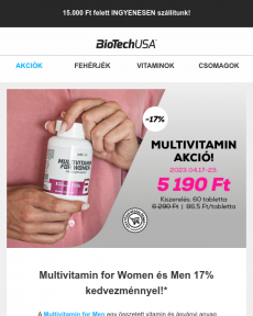 BioTechUSA - Multivitamin neked és neki  17% kedvezménnyel