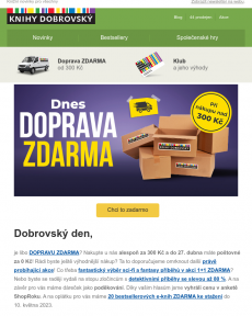 Knihy Dobrovský -  DOPRAVA ZDARMA je zpět!