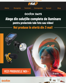 F64 - Profită de Godox Days  Noi produse în ofertă începând de azi!