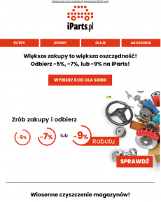 iParts.pl - ️ Trzy kody do wyboru w iParts.pl!
