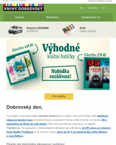 Knihy Dobrovský -  Výhodných knižních balíčků za šokující ceny je teď ještě víc