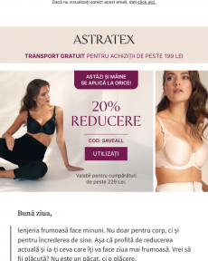 Astratex - 20% reducere. Valabil pentru TOT coșul până mâine!