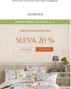 Astratex -  Sleva 20 % na VŠE | Doprava ZDARMA