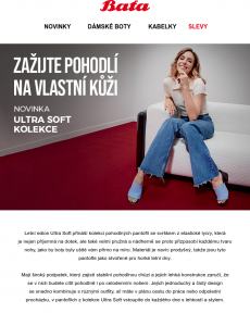 Baťa - Nová letní kolekce Ultra Soft | Zažijte pohodlí na vlastní kůži