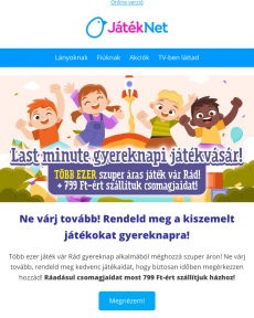 JátékNet - LAST MINUTE Gyereknapi Játékvásár