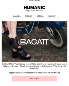 Humanic - Italské boty Bagatt Mezisezónní výprodej