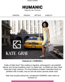 Humanic - All day every day: Kate Gray exkluzivně v HUMANICu!