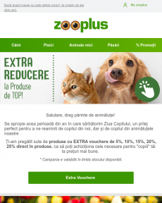 Zooplus - ️ EXTRA vouchere direct în Produse.
