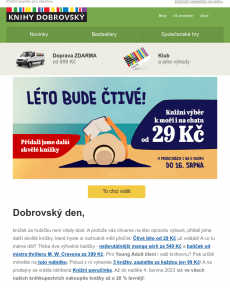 Knihy Dobrovský - Čtivé léto od 29 Kč pokračuje ️