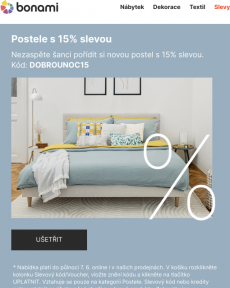 Bonami - Ulovte svou novou postel s 15% slevou