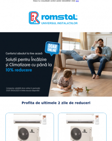 Romstal - Solutii pentru incalzire si climatizare | Pana la 10% reducere