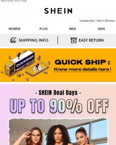 SHEIN - UP TO 90% OFF | First come, first profit