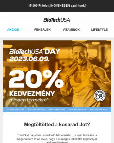 BioTechUSA - Készen állsz Jot? Már elstartolt a 20%-os AKCIÓ