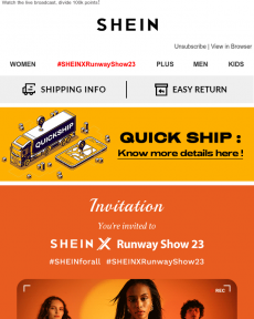 SHEIN - You're invited to #SHEINXRunwayShow23!