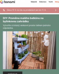 Bonami - DIY: Proměňte svůj balkon na bylinkovou zahrádku