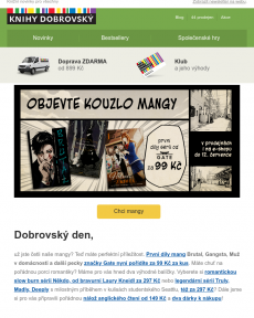 Knihy Dobrovský - Od mangy za 99 Kč po výhodné balíčky plné romantiky