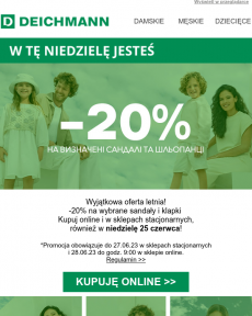Deichmann - Wakacyjny must-have sandaly i klapki TERAZ -20%