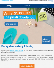 Invia.cz - Vyhrajte 25 000 Kč na vaši příští dovolenou
