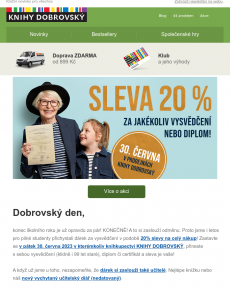 Knihy Dobrovský - Za pětku i jedničku, dáme 20 % slevičku na vše