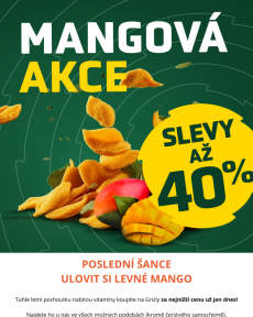 Grizly - Poslední šance mít mango s 40% SLEVOU
