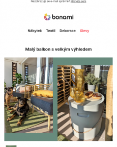 Bonami - Inspirujte se: Malý balkon s velkým výhledem