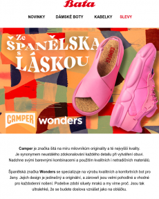 Baťa - Ze Španělska s láskou | Exkluzivní kolekce kvalitní obuvi značky Camper a Wonders