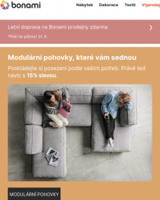 Bonami - Modulární pohovky, které vám sednou + sleva 15 %