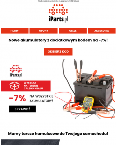 iParts.pl -7% na nowe akumulatory w iParts.pl