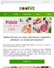 Zoohit.cz - Ideální doplňky v každé fázi života