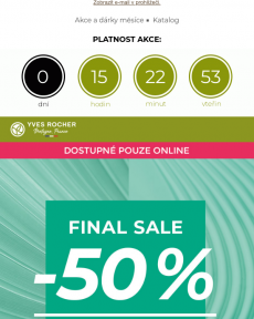 Yves Rocher - Finální výprodej na e-shopu