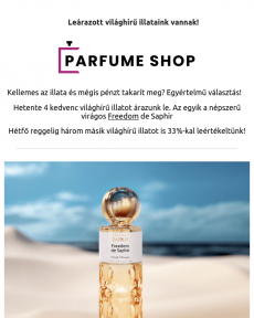 Parfum eshop - [Kedvezmények akár 33%-ig] Leárazott világhírű illataink vannak!
